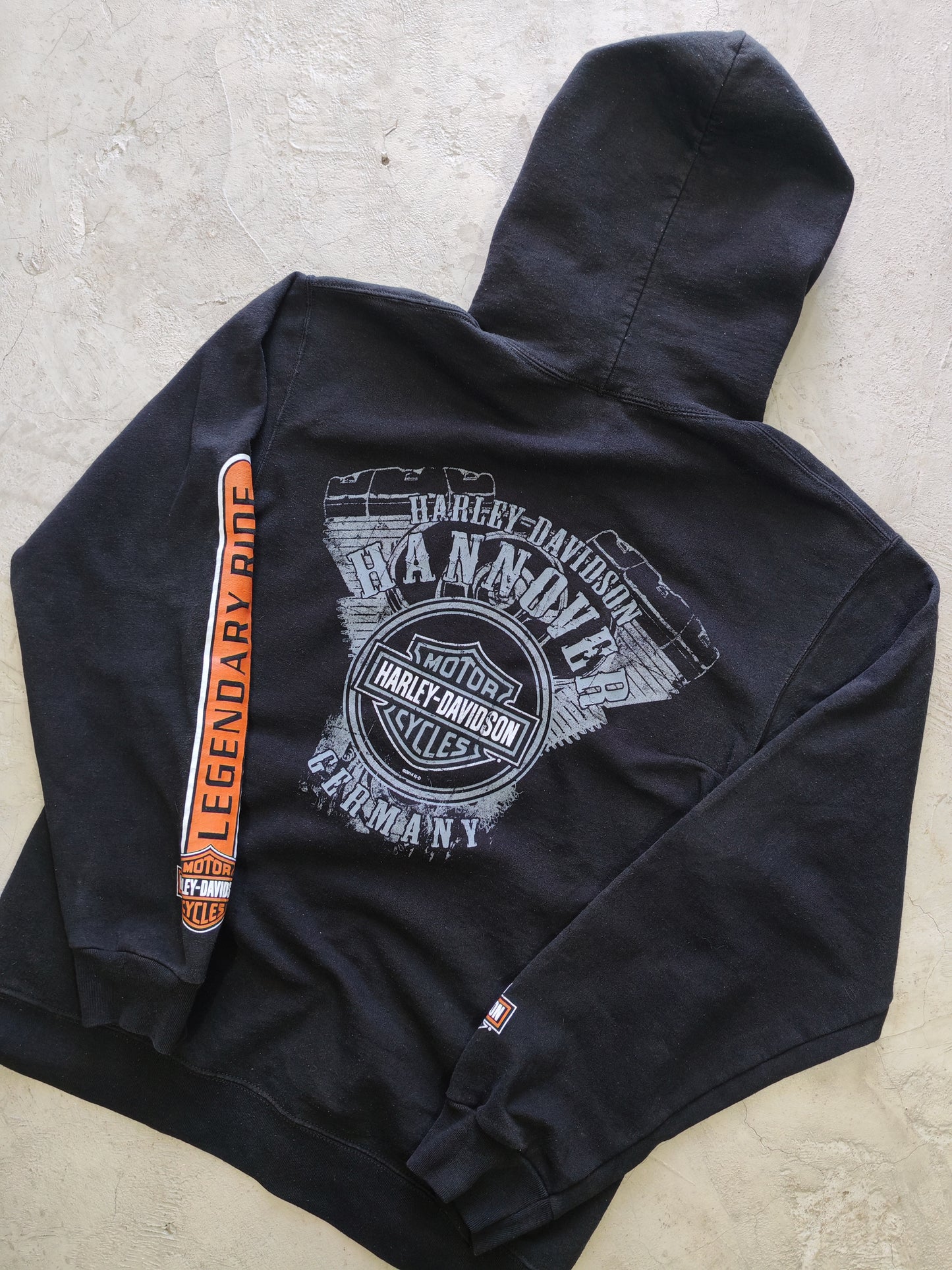Harley-Davidson Motor Cycles Pullover Hoodie Black – M
