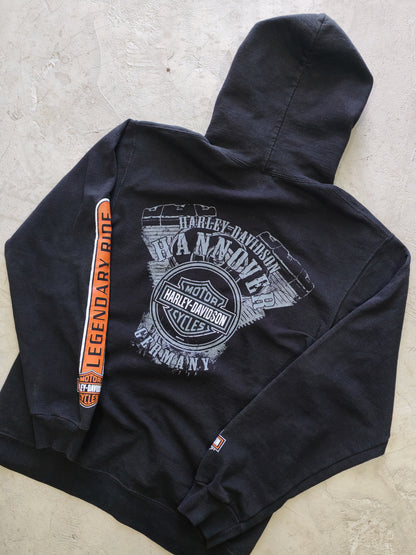 Harley-Davidson Motor Cycles Pullover Hoodie Black – M
