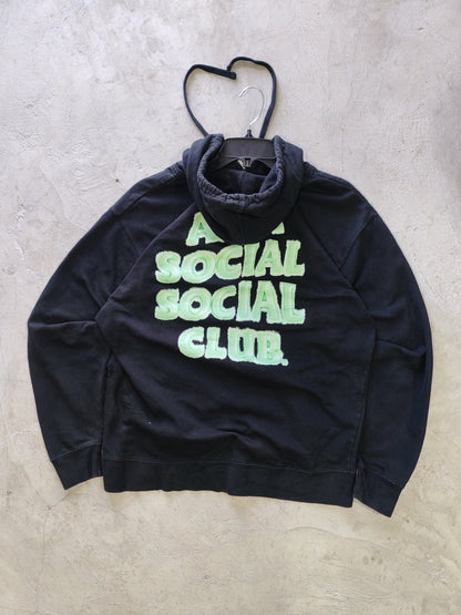 Anti Social Social Club Bubble Logo Hoodie Black/Lime – L