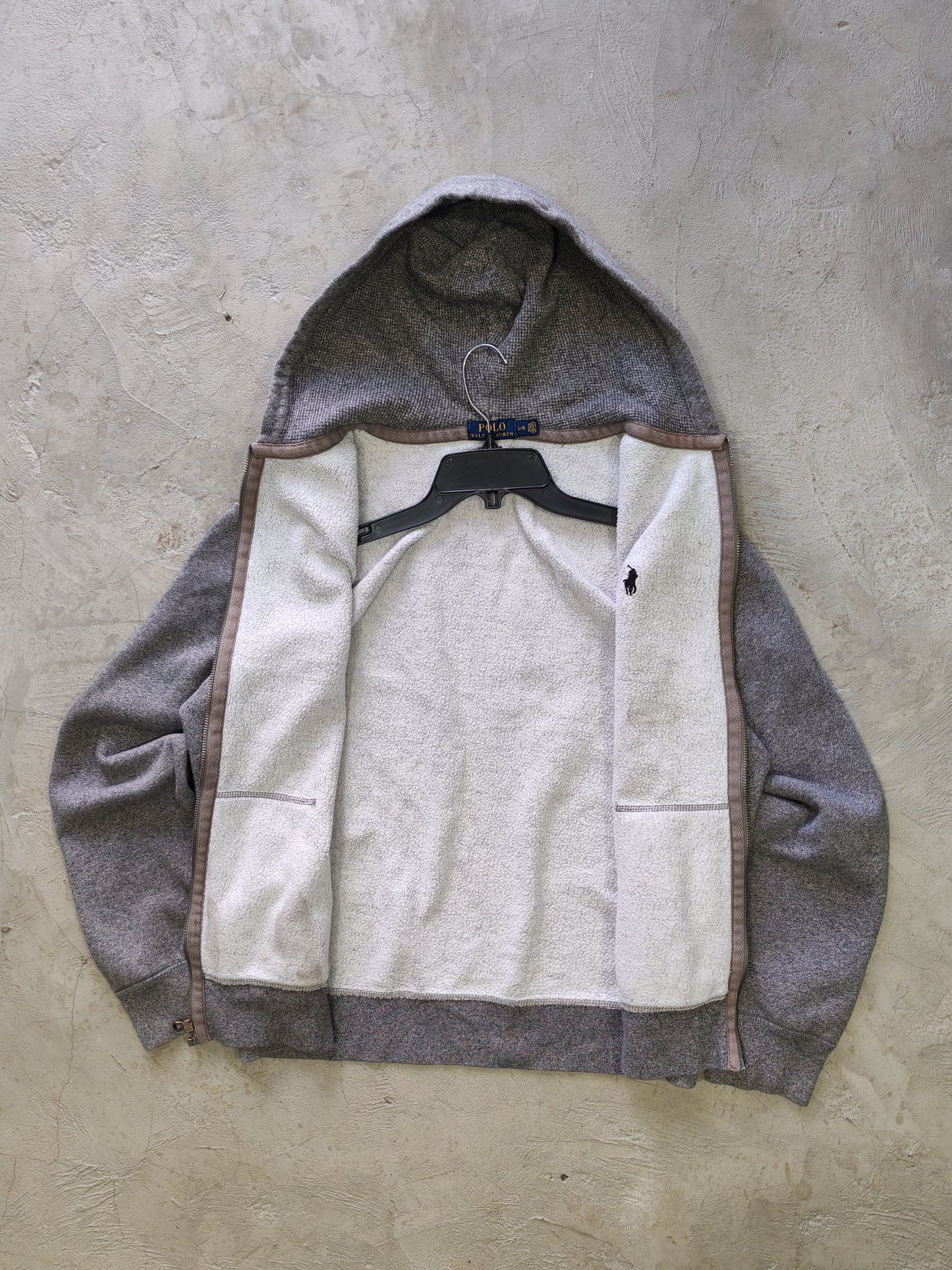 Polo Ralph Lauren Zip-Up Hoodie Grey – L