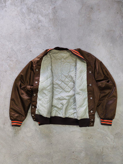 Cleveland Browns NFL Satin Bomber Jacket – L