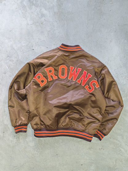 Cleveland Browns NFL Satin Bomber Jacket – L