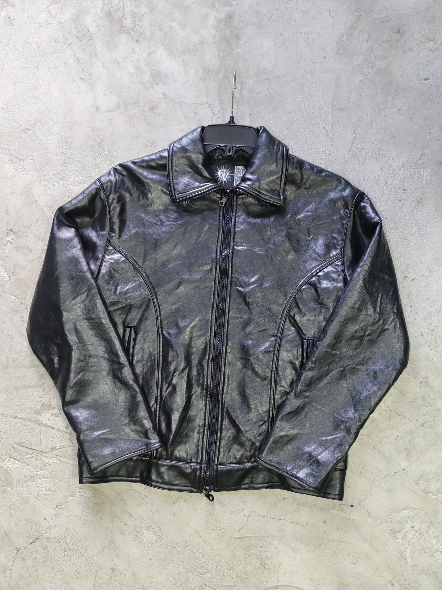 GV Hand Made in Italy Leather Jacket Black – M/L