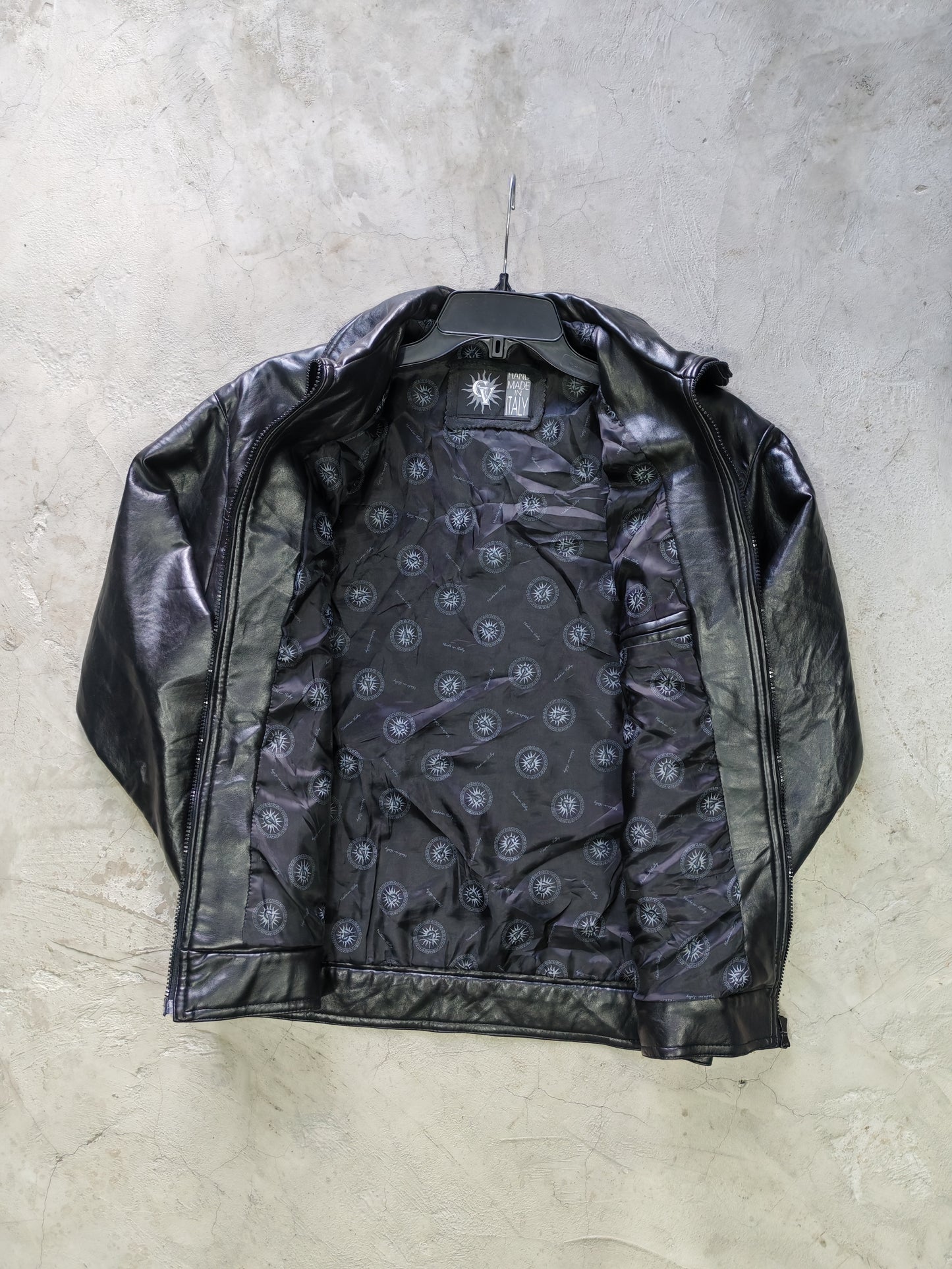 GV Hand Made in Italy Leather Jacket Black – M/L