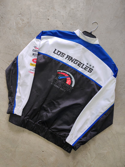 H&M Divided Xtrack Extreme Race Racing Jacket White/Black/Blue – L Oversize