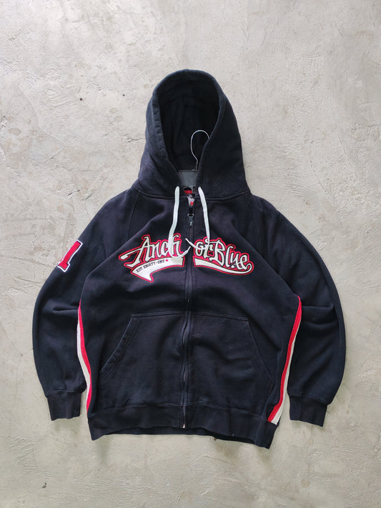 Anchor Blue “Est. Eighty-One” Zip-Up Hoodie Black – S/M