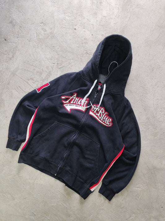 Anchor Blue “Est. Eighty-One” Zip-Up Hoodie Black – S/M