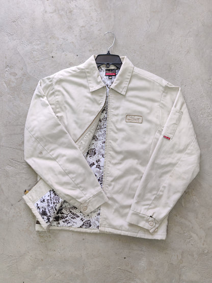 Quiksilver Graffiti Print Lined Work Jacket Cream – M/L