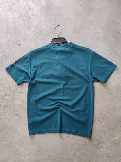 Oneita Harley-Davidson Columbus Henley Tee Teal – M/L