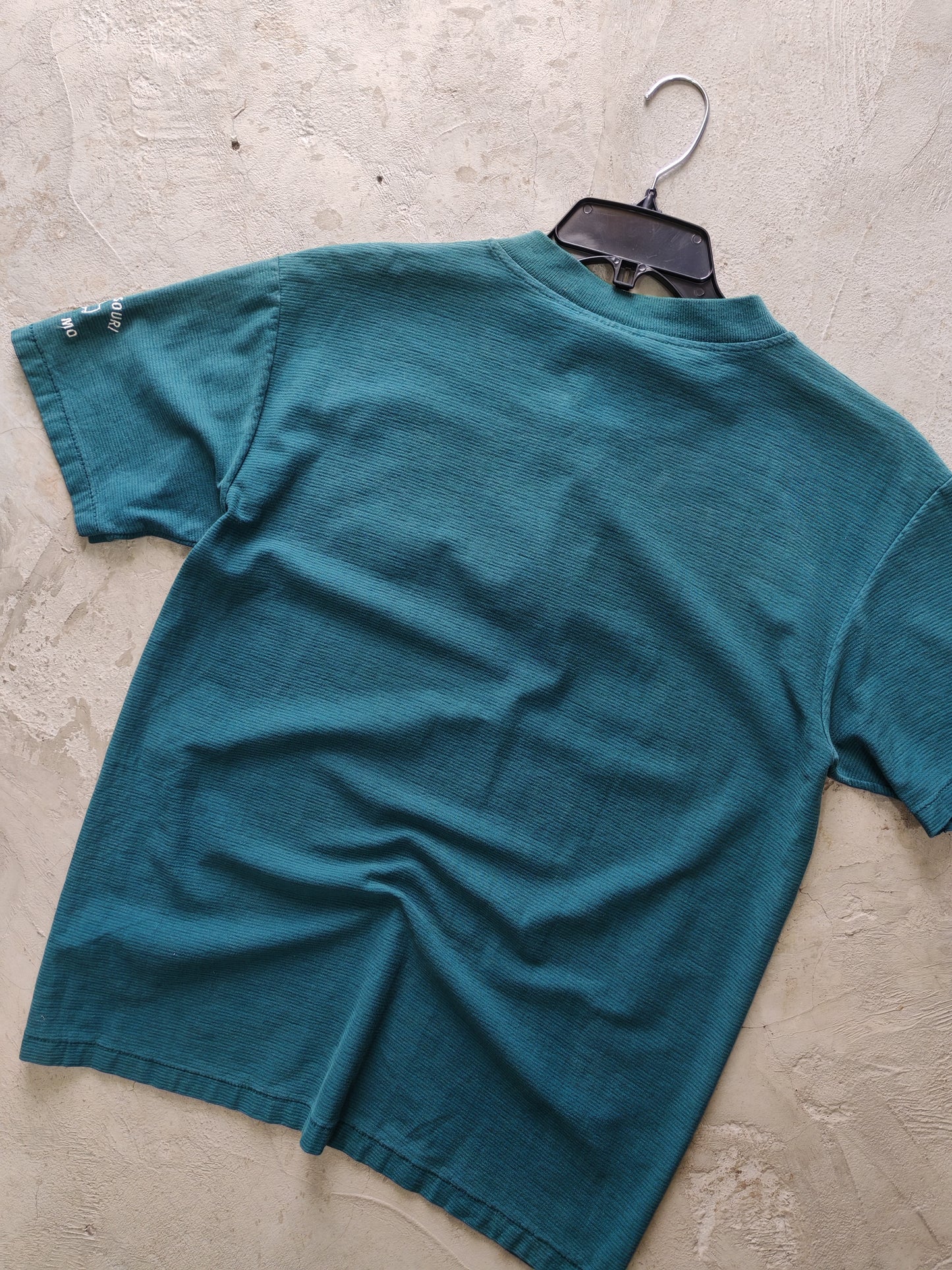 Oneita Harley-Davidson Columbus Henley Tee Teal – M/L