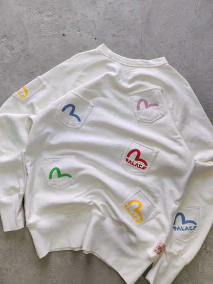 Crewneck Evisu x Palace Multicolor — Talla M