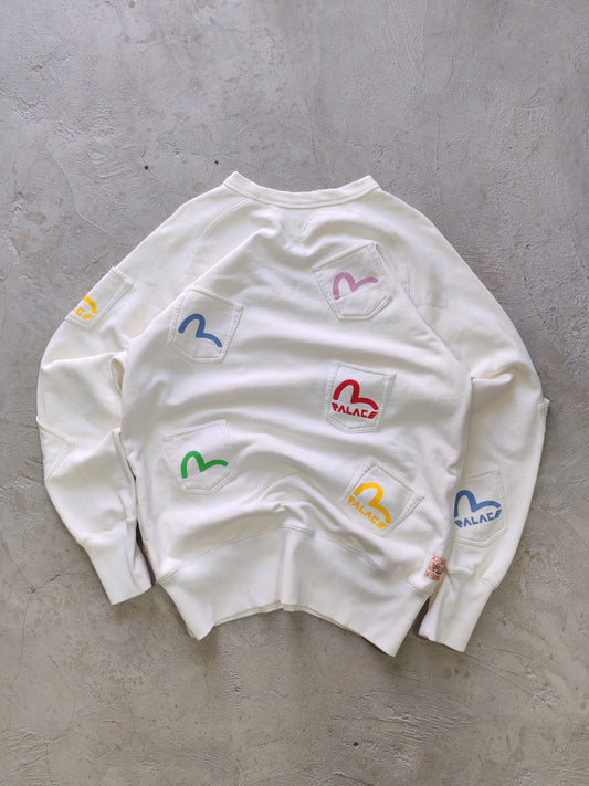 Crewneck Evisu x Palace Multicolor — Talla M