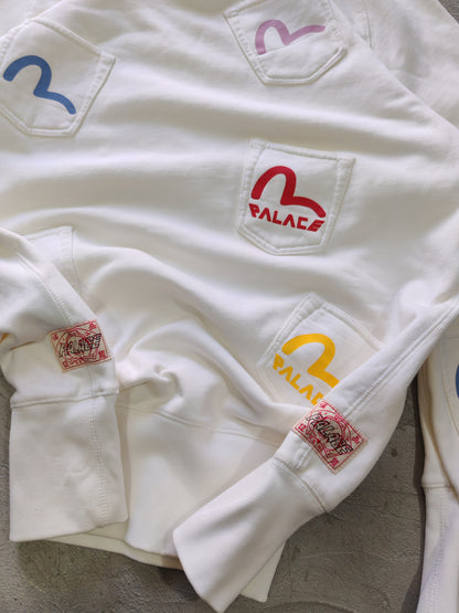 Crewneck Evisu x Palace Multicolor — Talla M