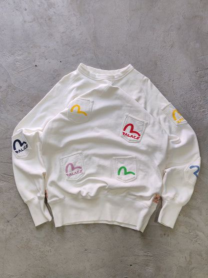 Crewneck Evisu x Palace Multicolor — Talla M