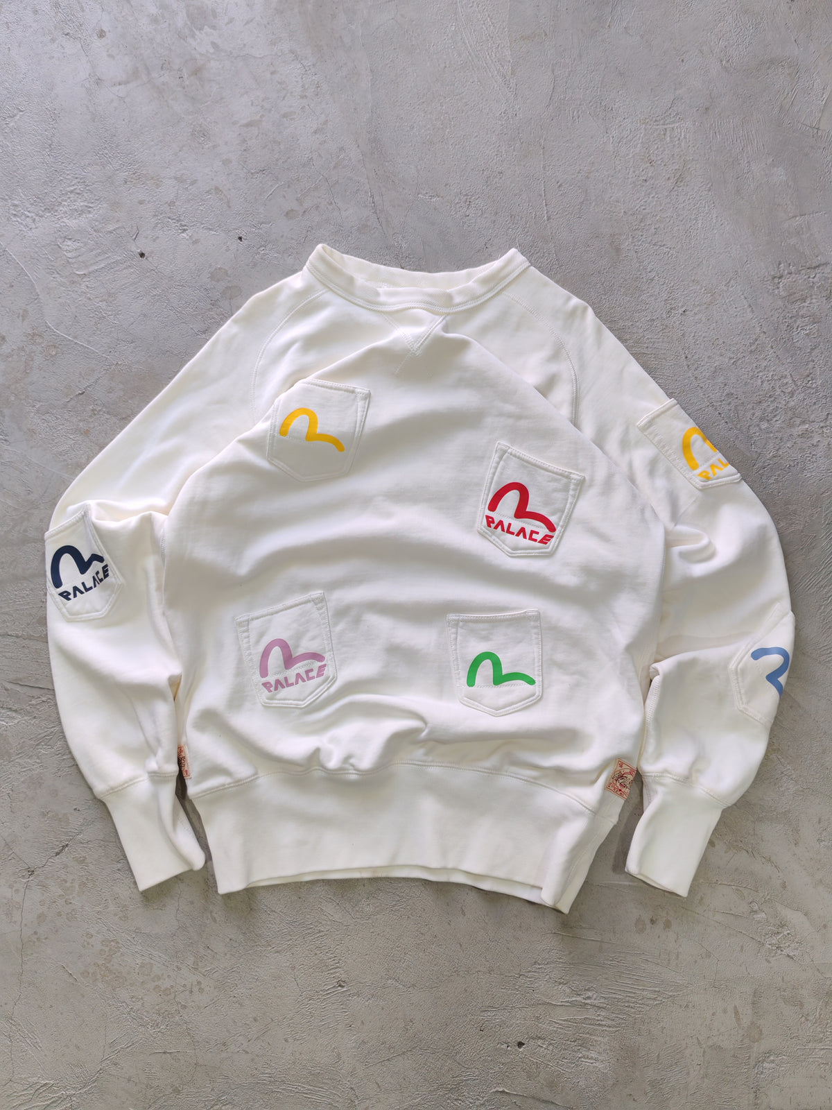 Crewneck Evisu x Palace Multicolor — Talla M