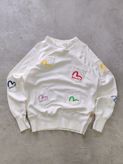 Crewneck Evisu x Palace Multicolor — Talla M