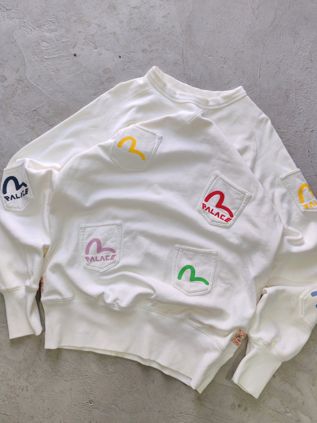 Crewneck Evisu x Palace Multicolor — Talla M