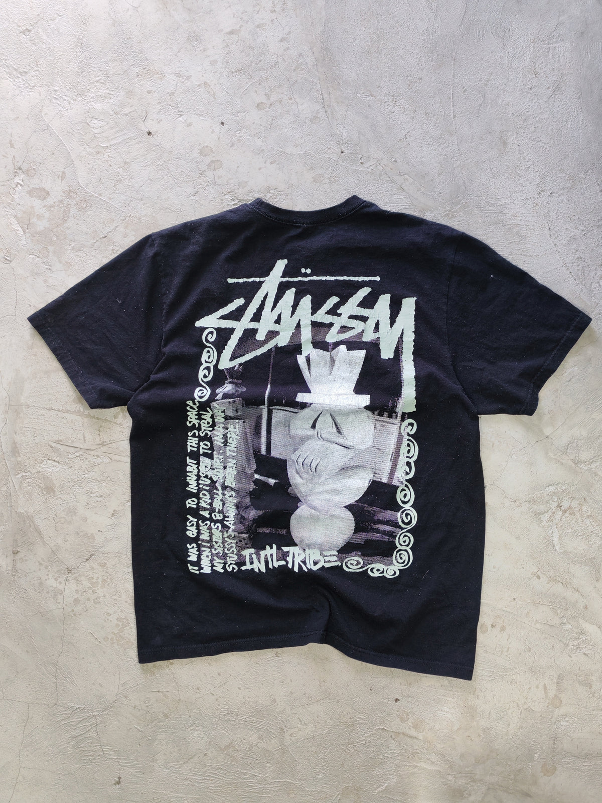 Tee Stüssy Negro — Talla L