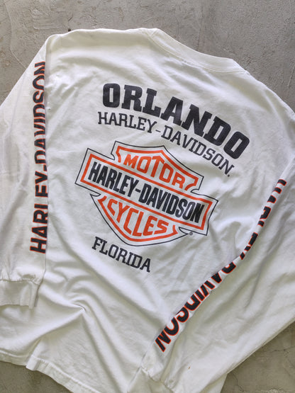 Long Sleeve Harley-Davidson Blanco — Talla L