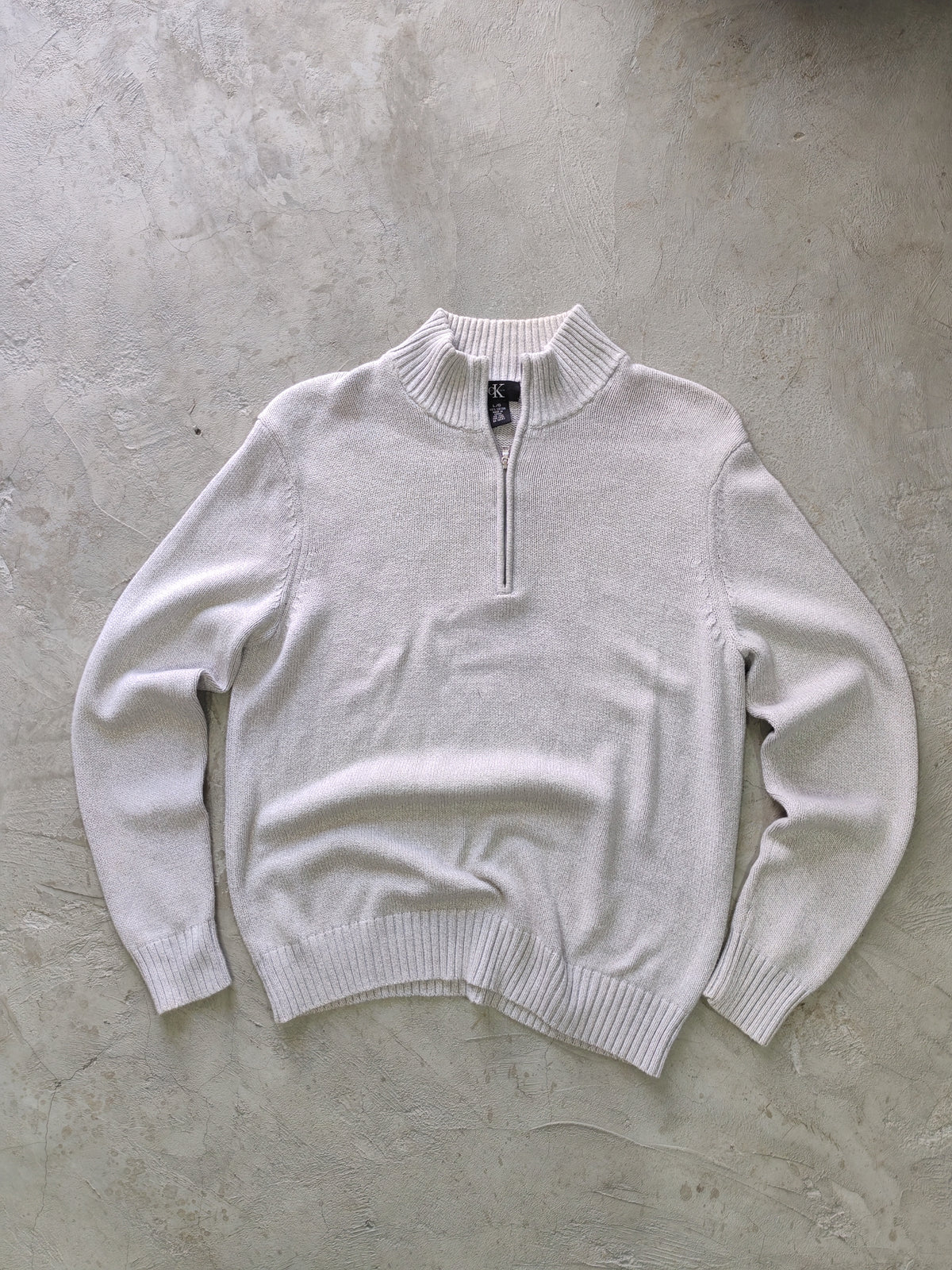Sweater Calvin Klein Gris Claro — Talla L