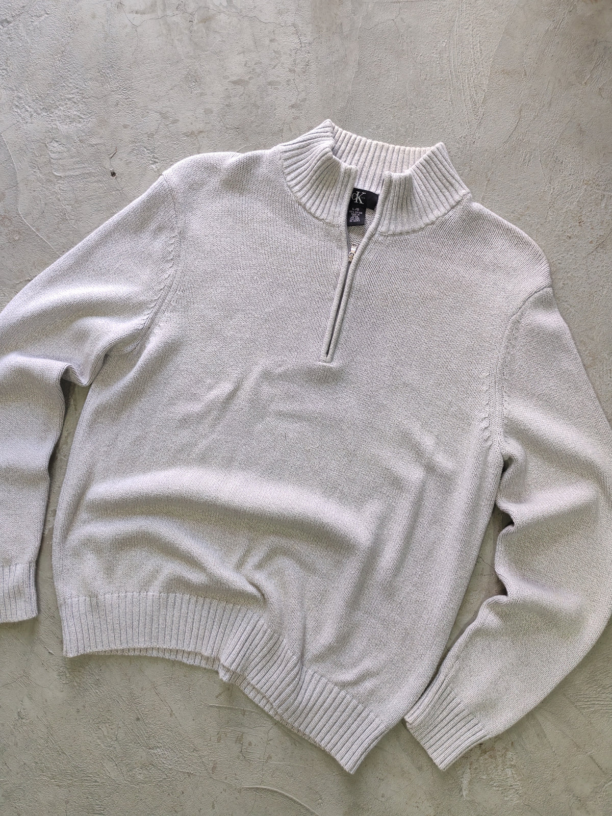 Sweater Calvin Klein Gris Claro — Talla L