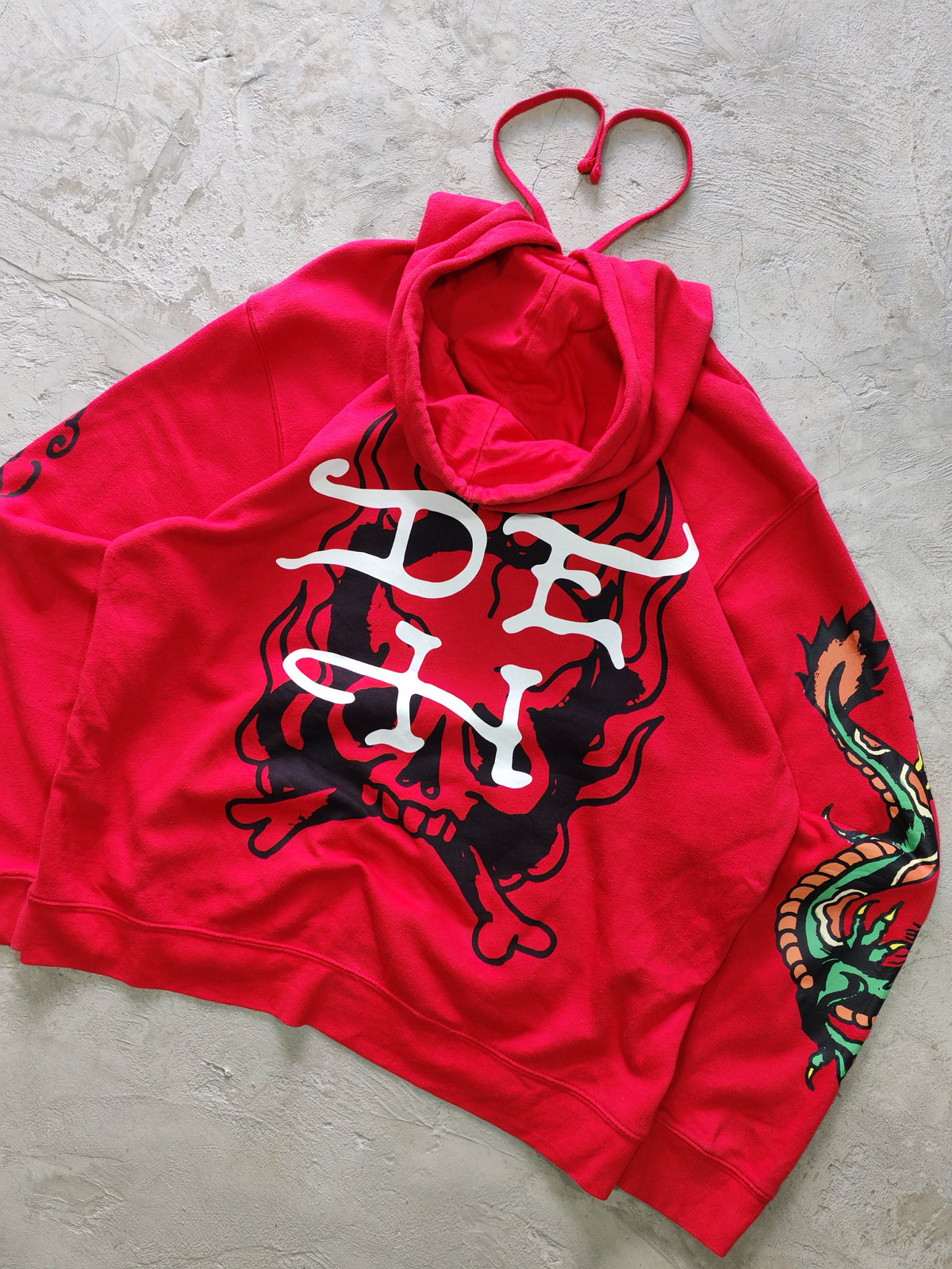 Hoodie Ed Hardy Rojo — Talla XL