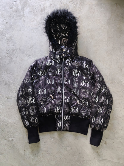 Puffer Ed Hardy Rosa — Talla XL