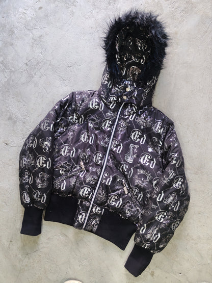 Puffer Ed Hardy Rosa — Talla XL