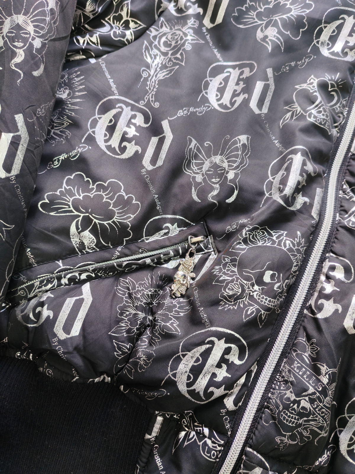 Puffer Ed Hardy Rosa — Talla XL