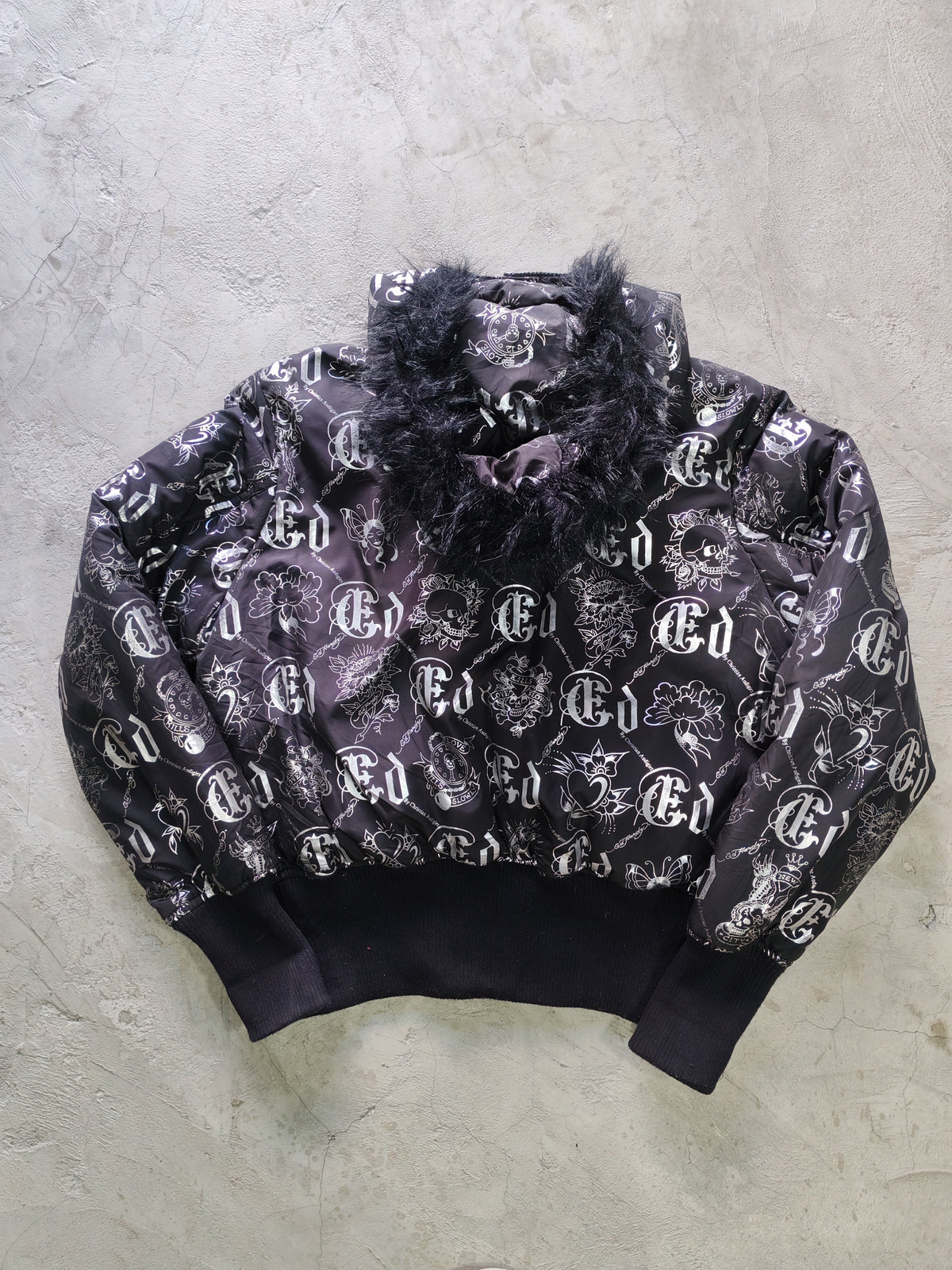 Puffer Ed Hardy Rosa — Talla XL