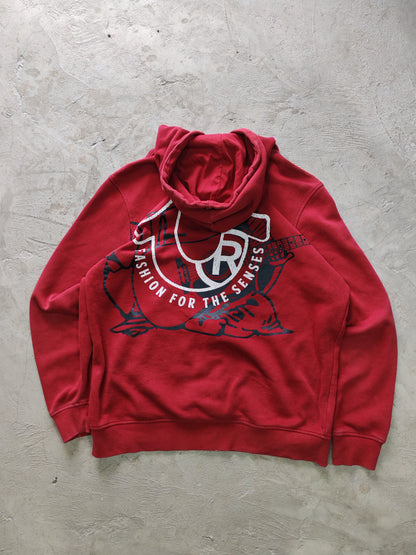 Zip Hoodie True Religion Rojo — Talla L