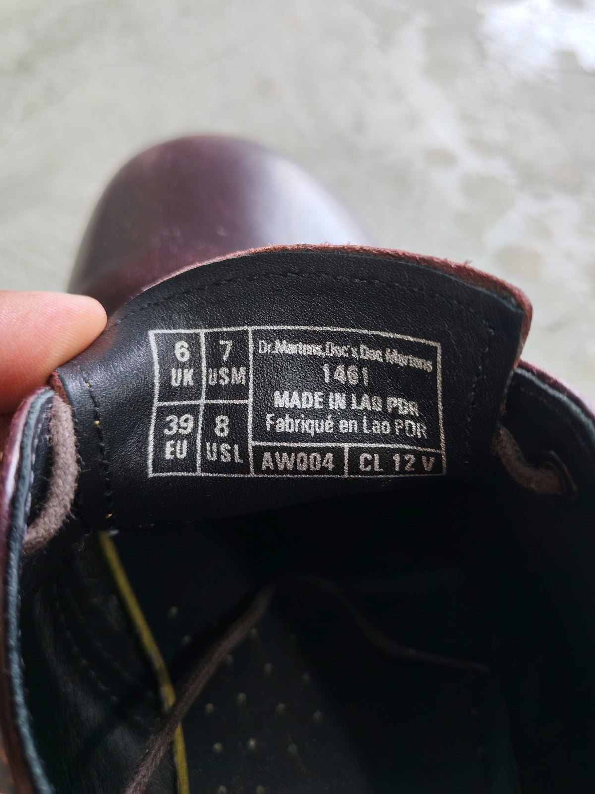 Dr. Martens 1461 Oxford Cherry Red Cuero Genuino – EU39 / UK6 / US7M Punk Gótico Streetwear