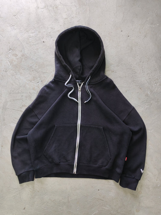 WV Project Zip Hoodie Negro Washed Boxy – S Korean Streetwear Premium
