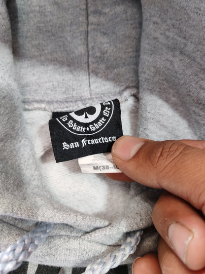 Thrasher Skateboard Magazine OG Logo Hoodie Gris Heather – M Vintage Skate