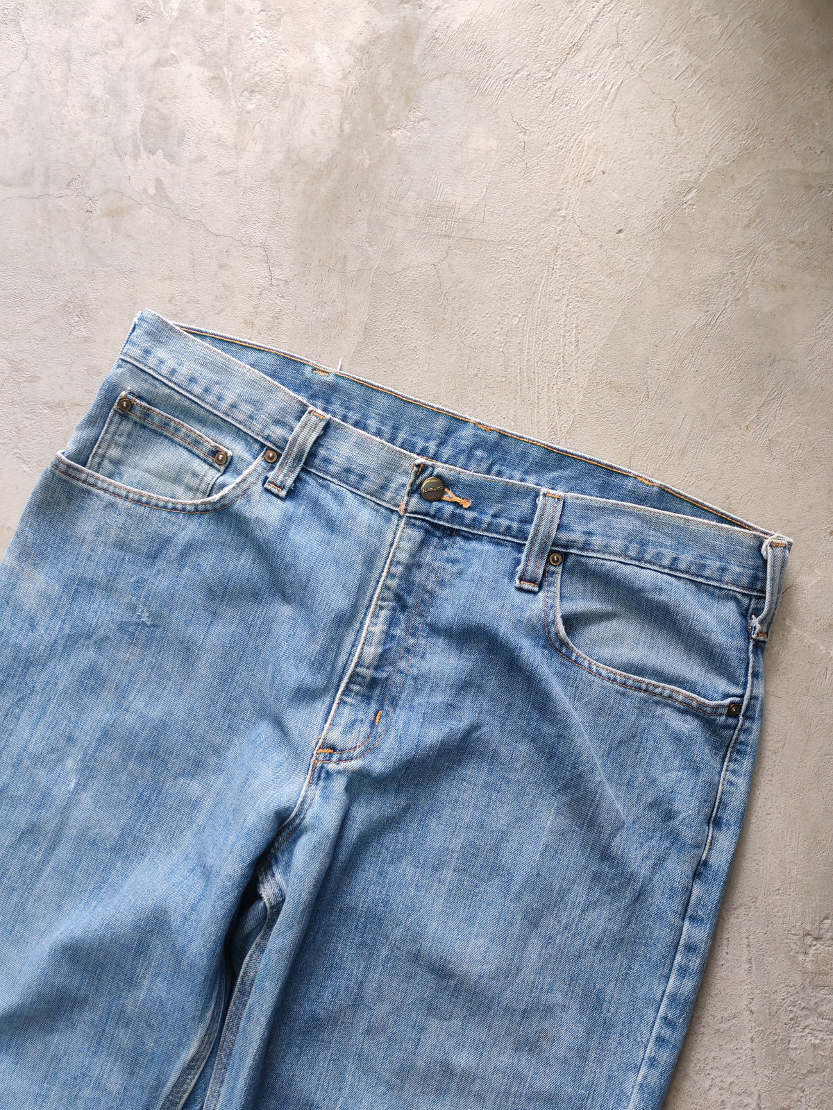 Carhartt Straight Leg Jeans Azul Claro Light Wash – 36x32 Workwear Streetwear Vintage