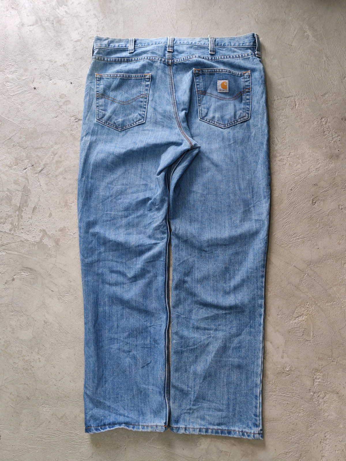 Carhartt Straight Leg Jeans Azul Claro Light Wash – 36x32 Workwear Streetwear Vintage