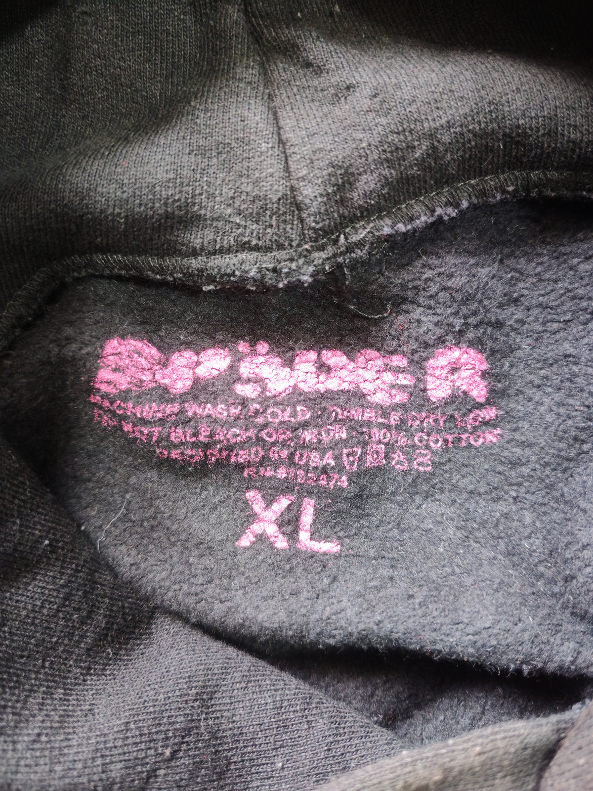 Hoodie Sp5der Negro Pink Estrellas Multicolor Talla L