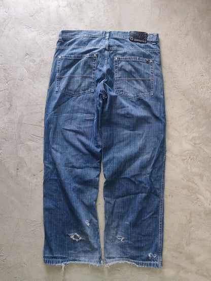 Jean Southpole Azul Baggy Costuras en Contraste Talla 40