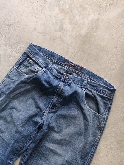 Jean Southpole Azul Baggy Costuras en Contraste Talla 40