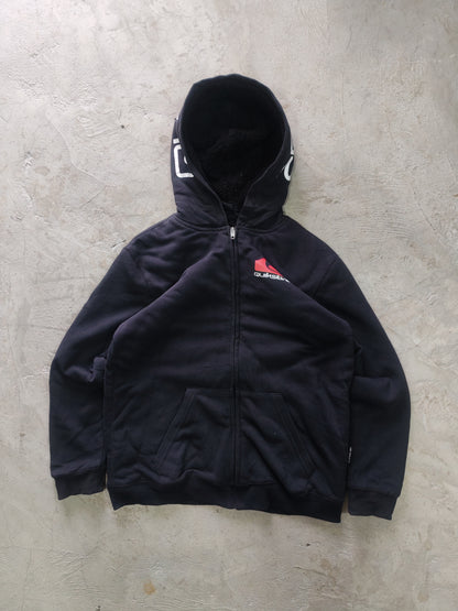 Hoodie Quiksilver Negro Full-Zip Afelpado Talla S