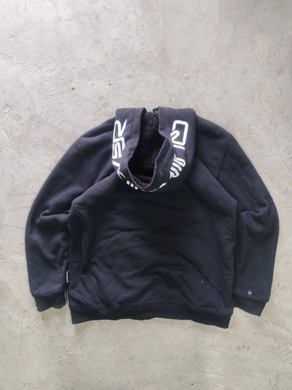 Hoodie Quiksilver Negro Full-Zip Afelpado Talla S