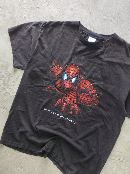 Playera Spider-Man Negra Gráfico Frontal Talla L